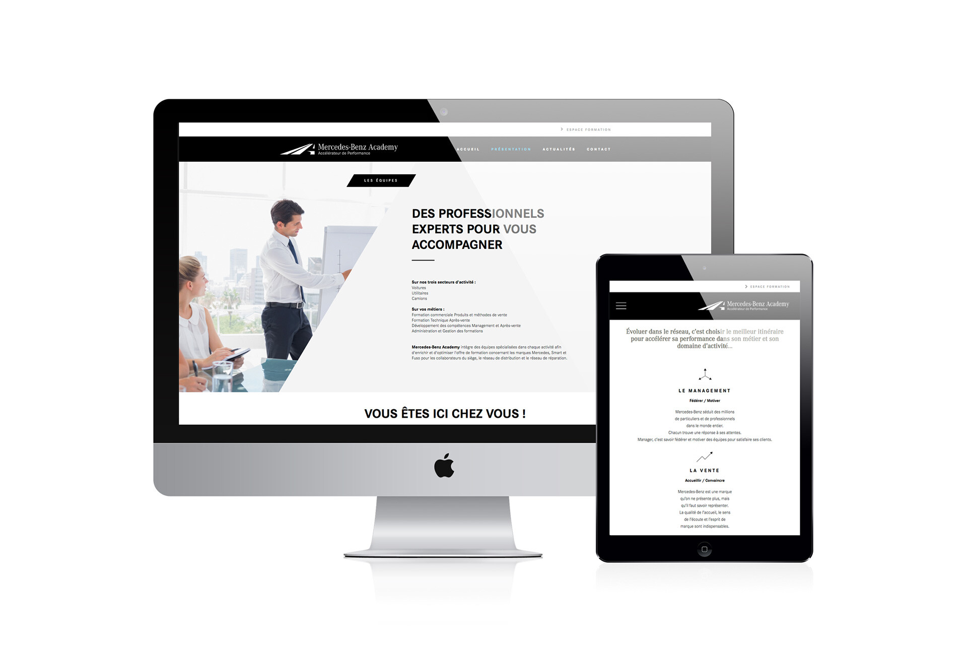 Site internet Mercedes Benz Academy