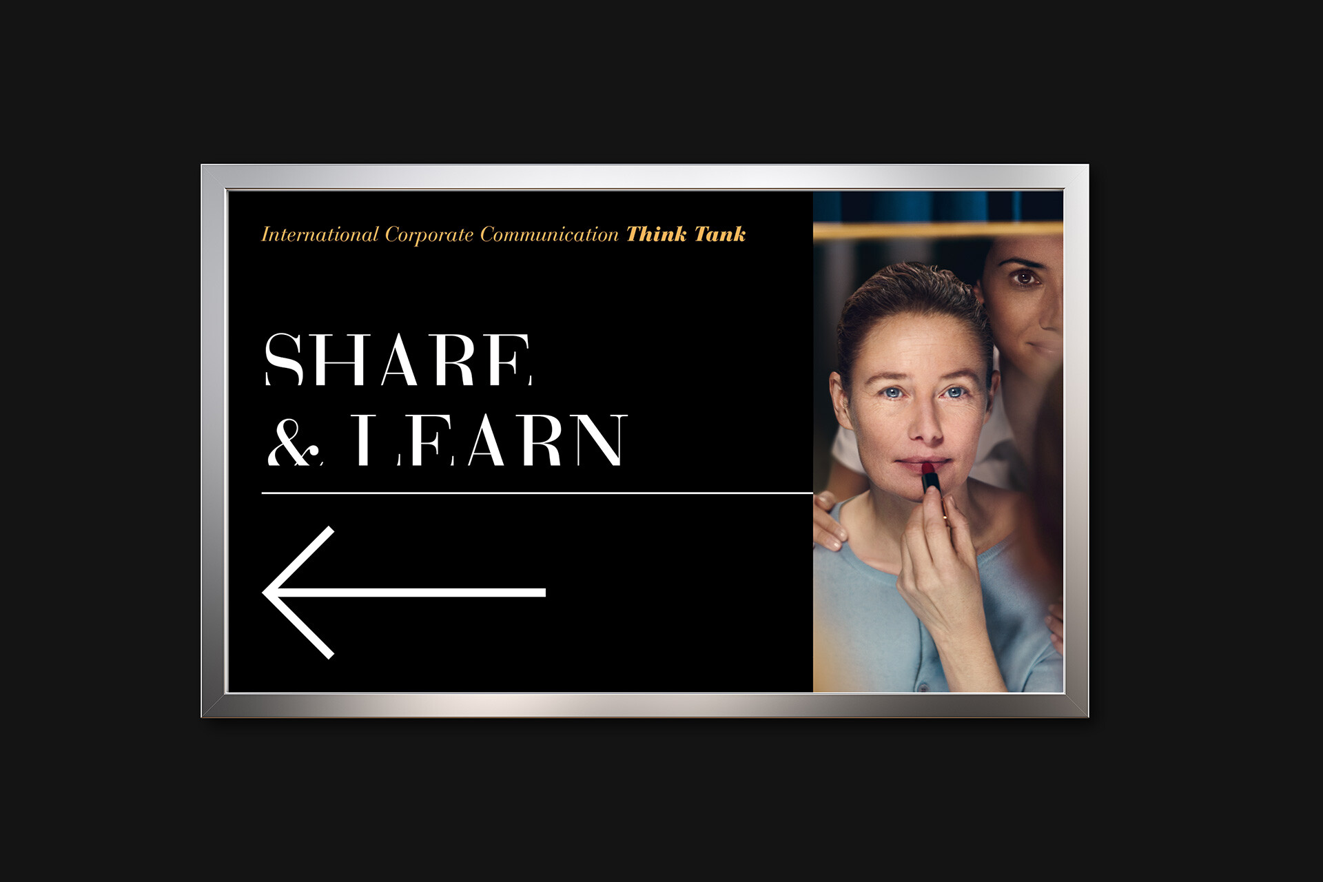 L'Oréal panneau signalétique séminaire