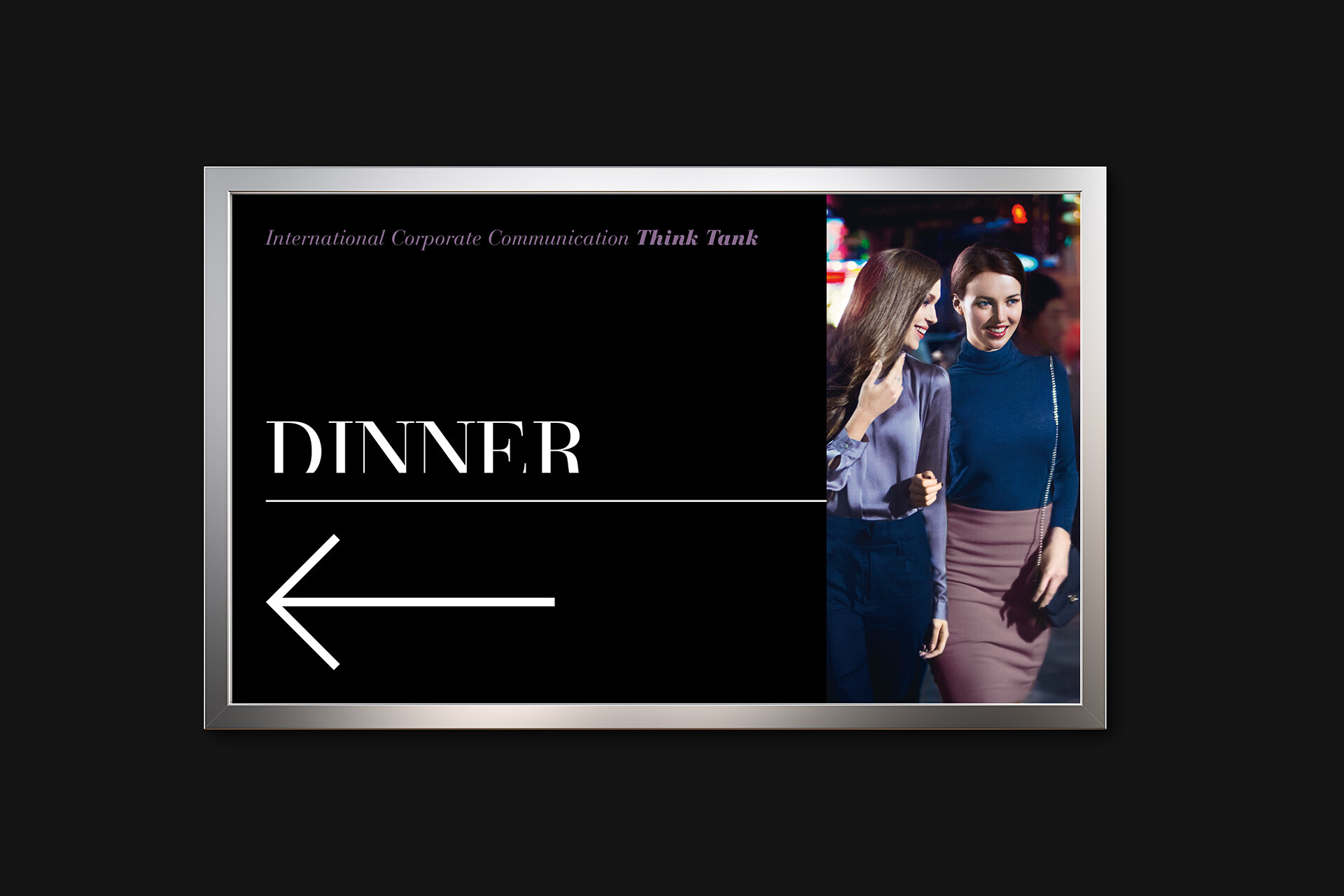 L'Oréal panneau signalétique séminaire