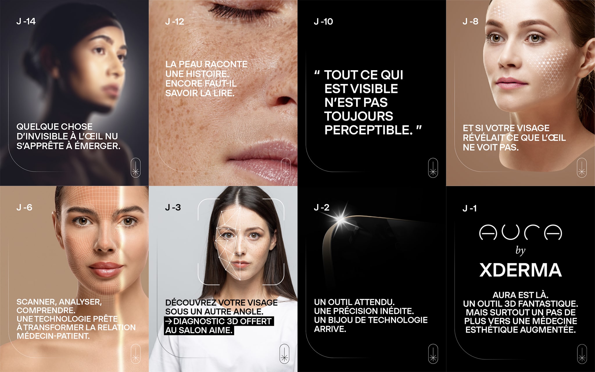 Campagne X-Derma social media lancement AURA congrès AIME PARIS 2025