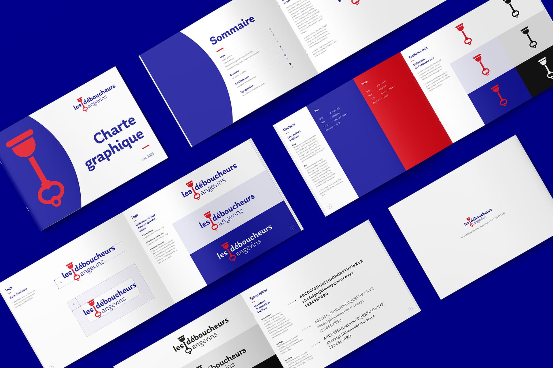 Charte graphique Les Déboucheurs Angevins