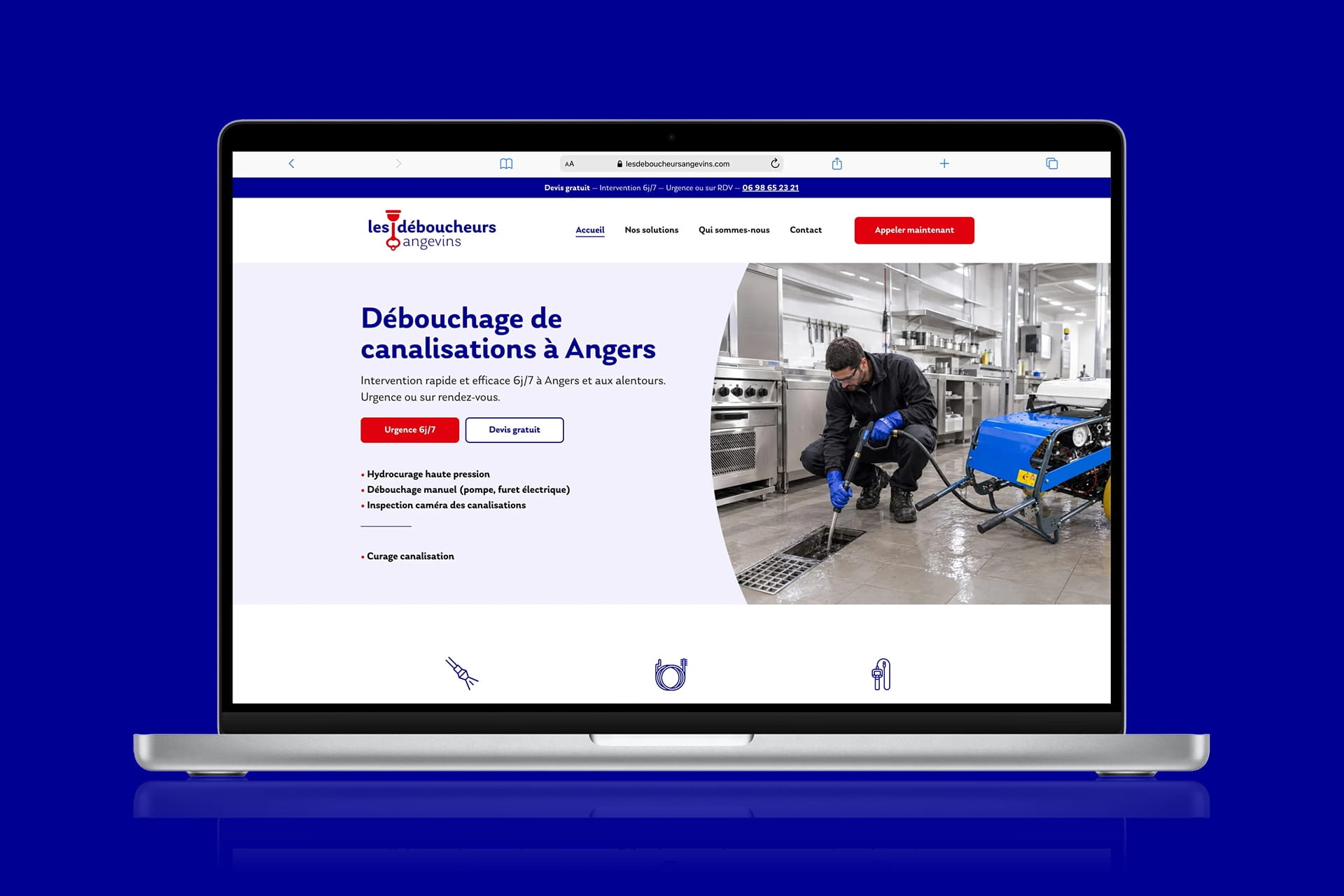 Webdesign site internet Les Déboucheurs Angevins
